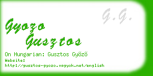 gyozo gusztos business card